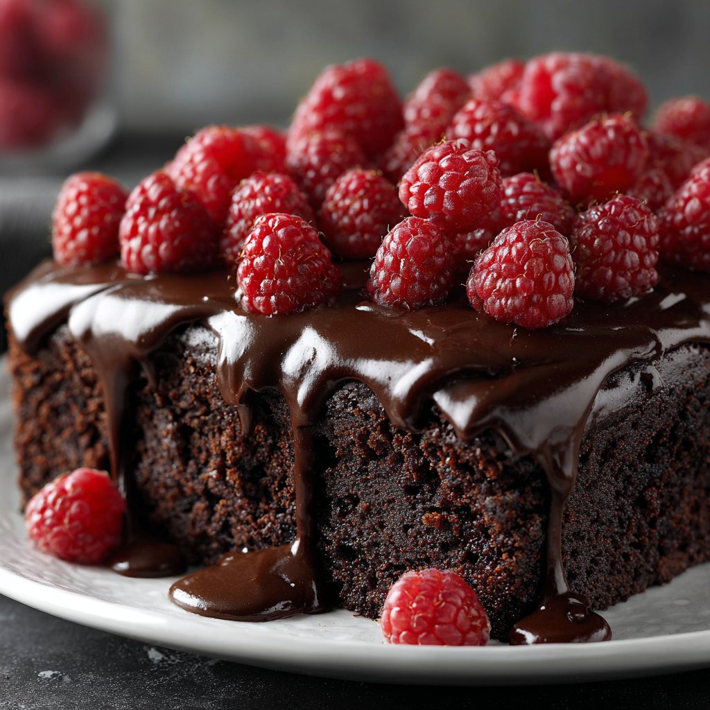 Chocolate Raspberry Sheet Cake