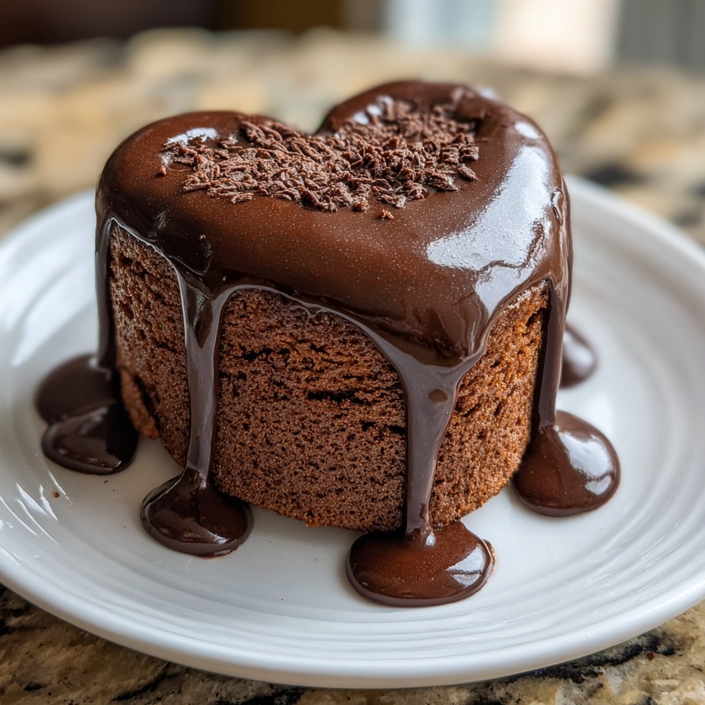Mini Heart Cake with Chocolate Sponge