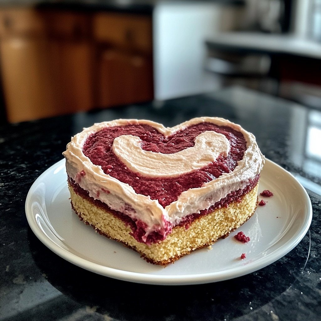 Mini Heart Cake with Raspberry Cream