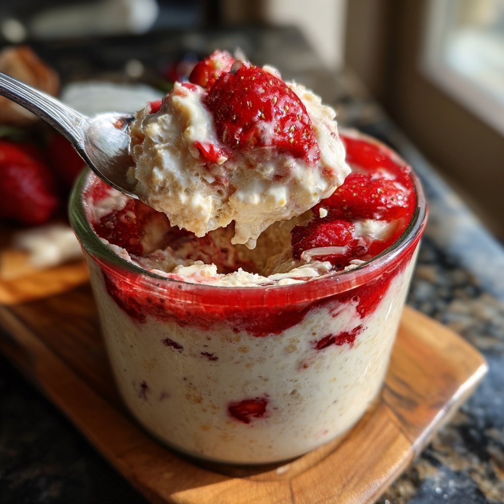 Overnight Oats With Strawberries And Cream
