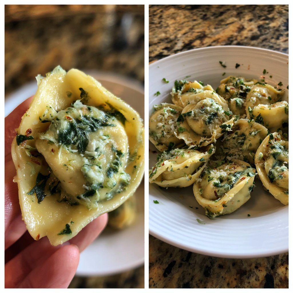 Heart-Shaped Spinach Tortellini