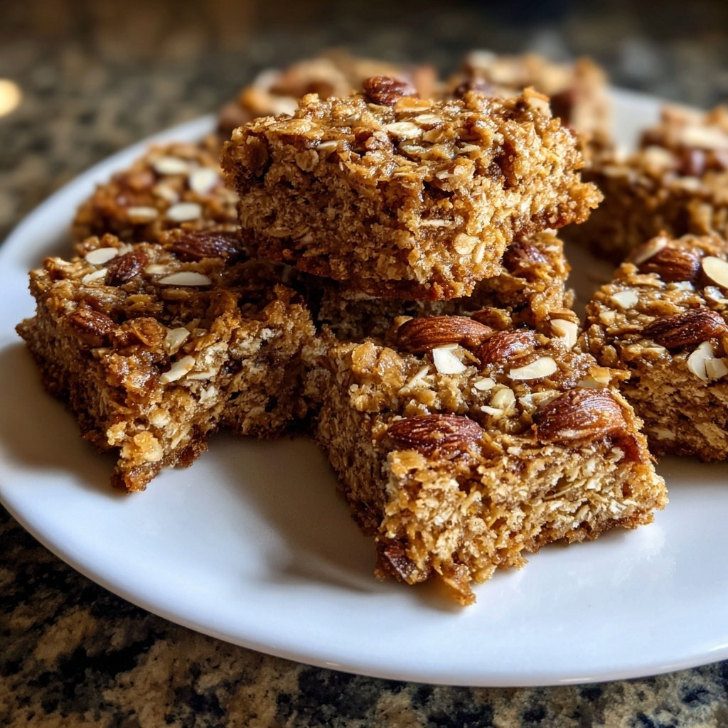 Vanilla Almond Oat Breakfast Squares