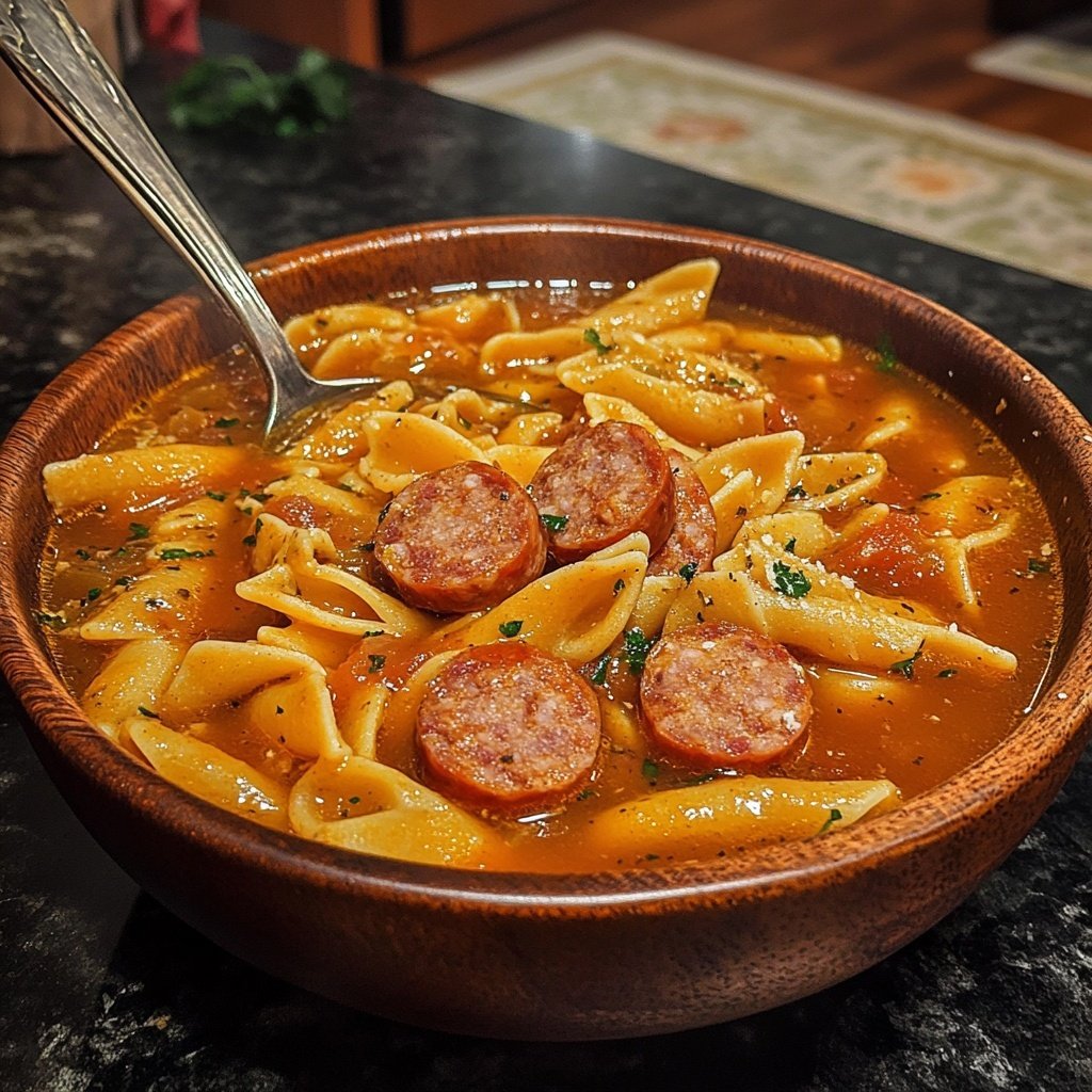 Italian Sausage Pasta Soup