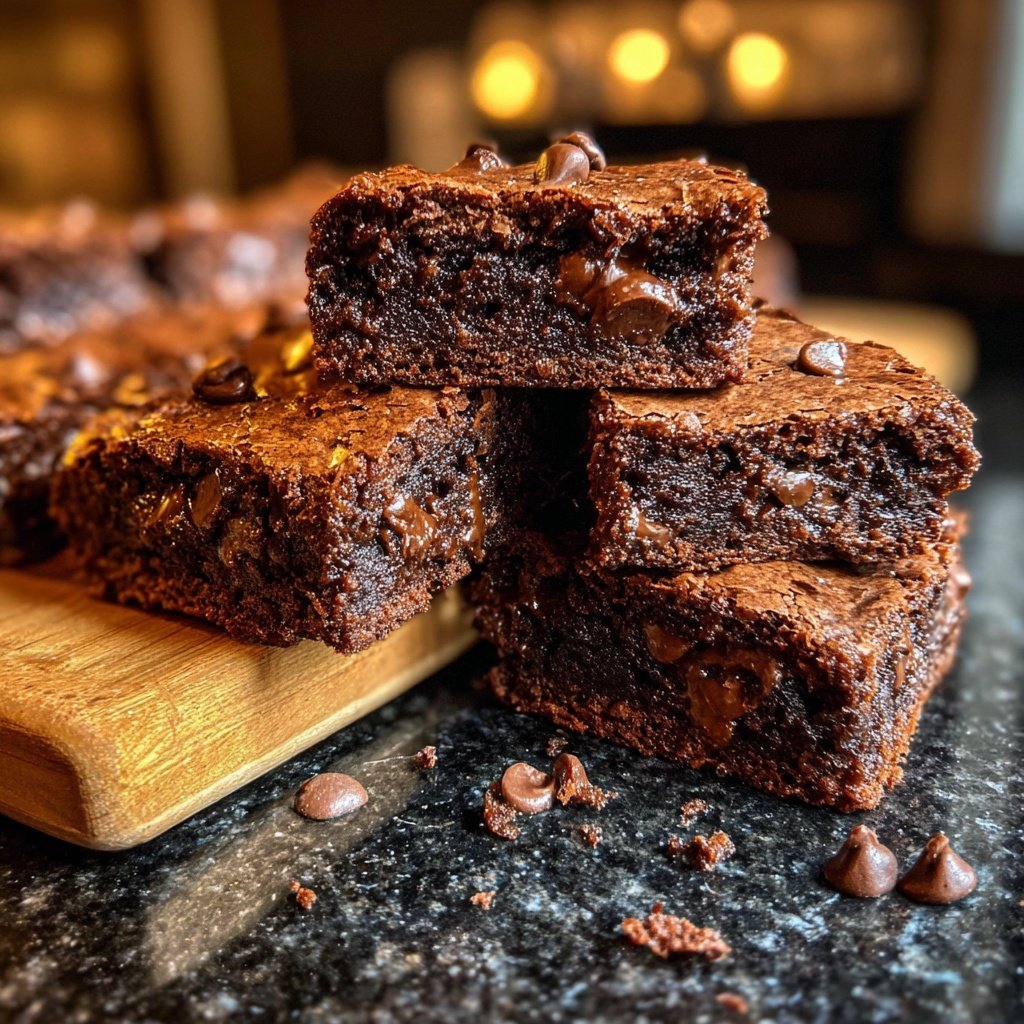 Rich Brownies With Chocolate Chips