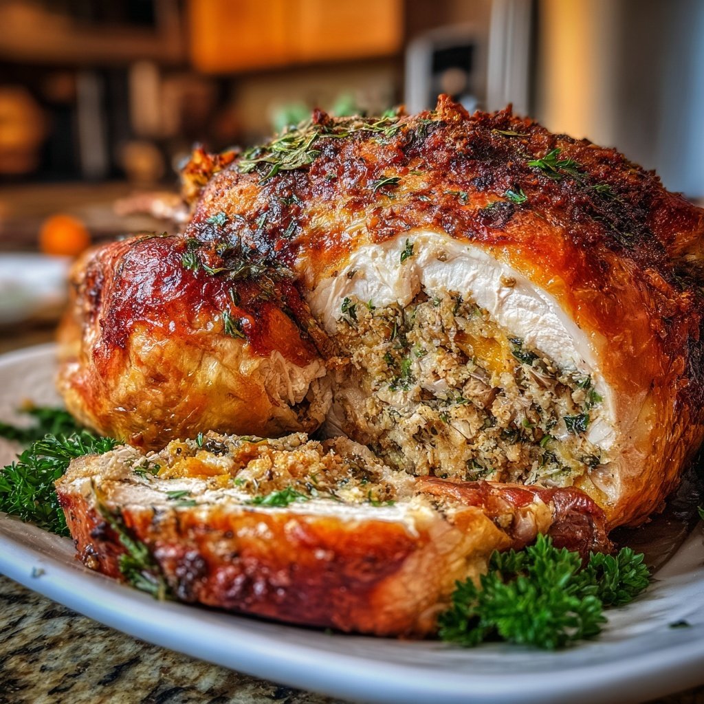 Seasonal & Festive Thanksgiving Herb Stuffed Turkey