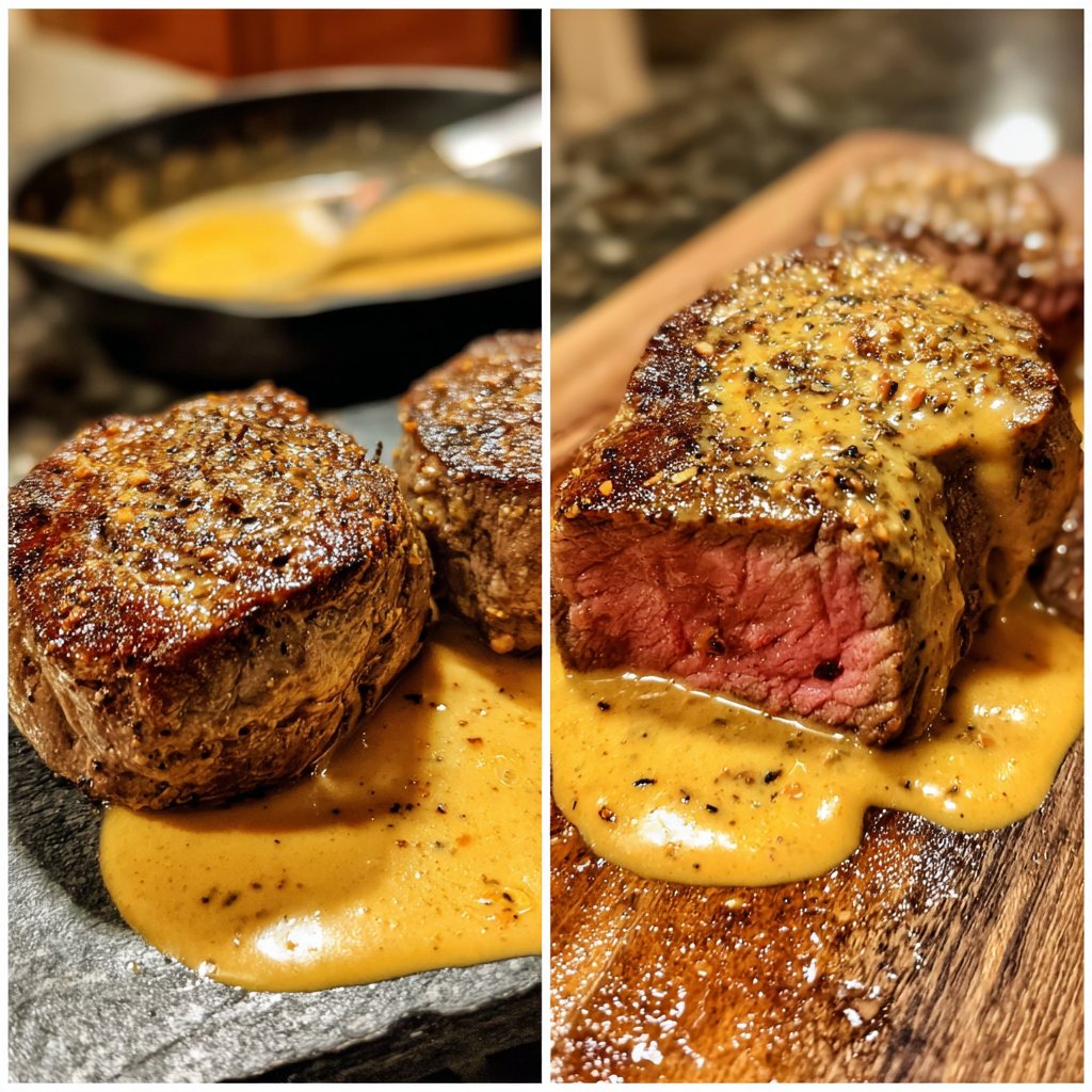 Beef Medallions with Peppercorn Cream