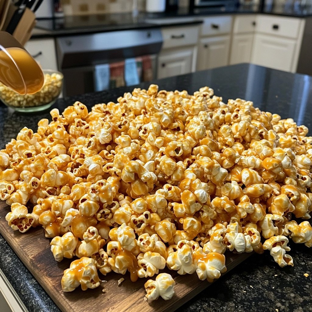 Quick Caramel Corn with Sweetened Condensed Milk