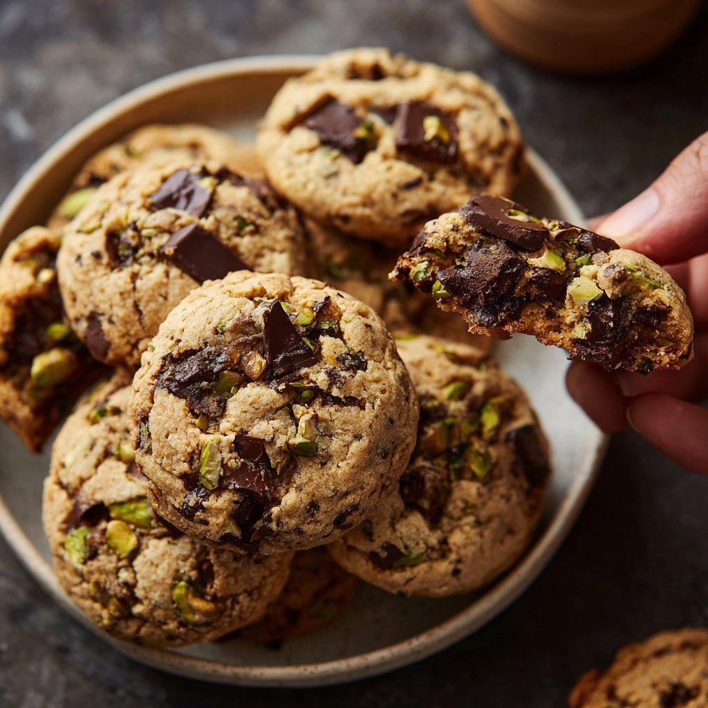 Chocolate Pistachio Cookies