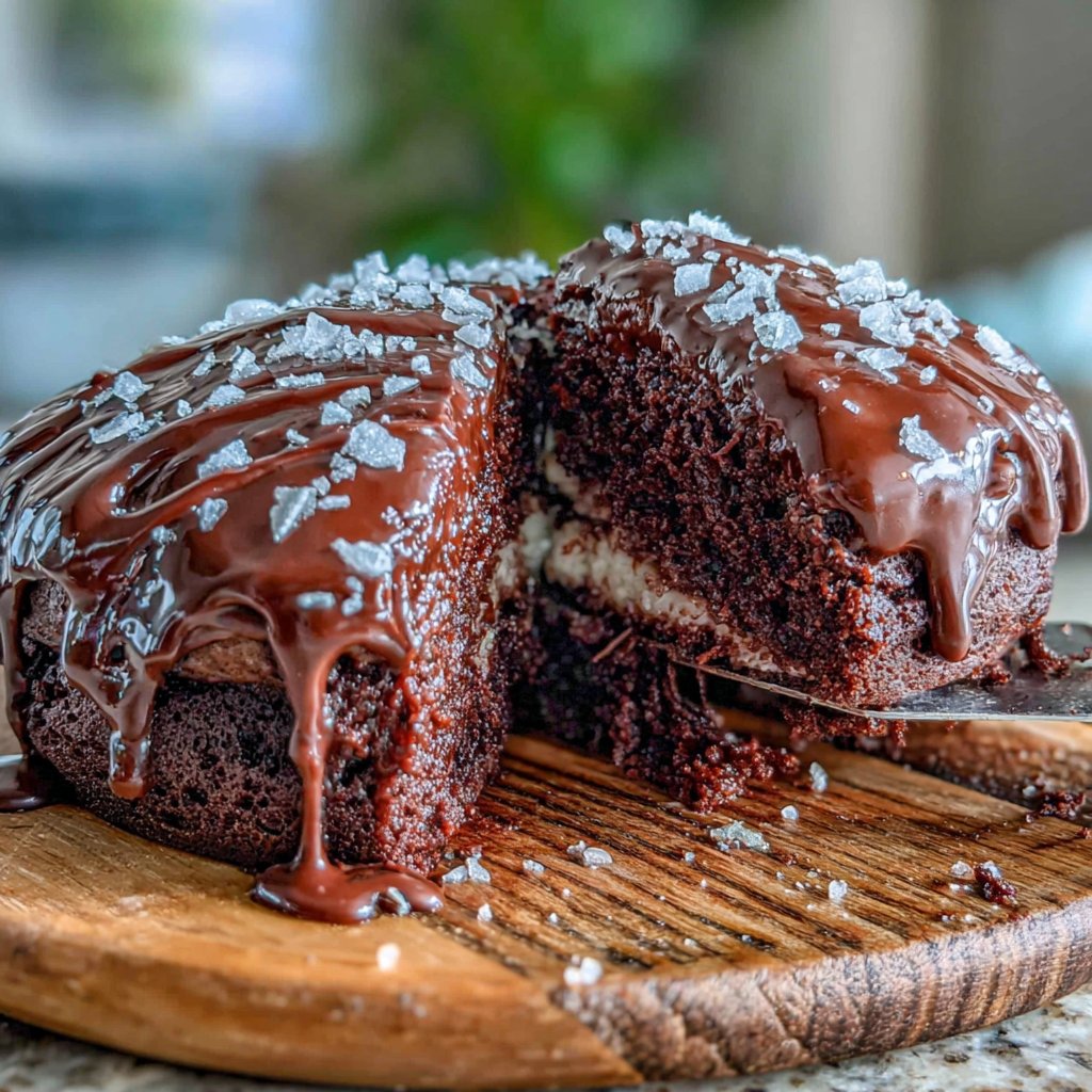 Moist Chocolate Cake With Rich Ganache