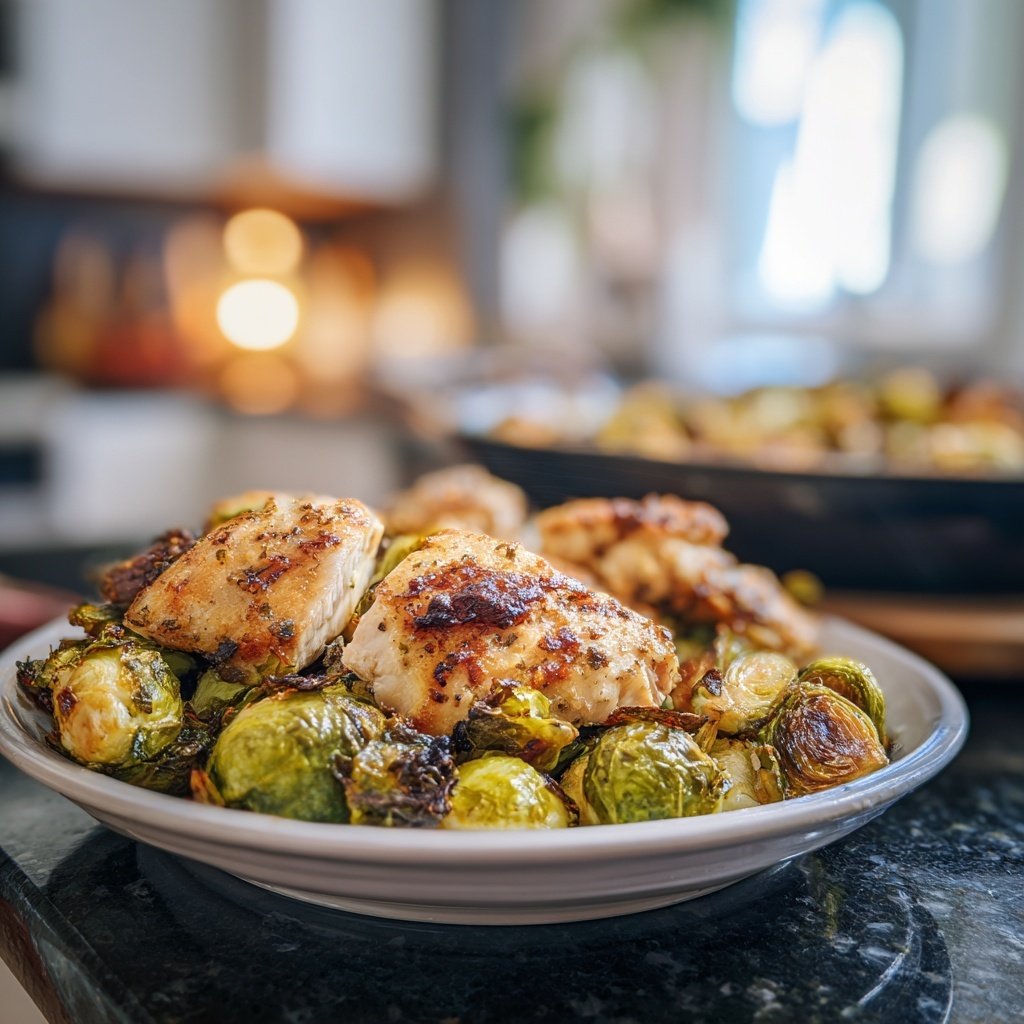 Healthy Chicken With Roasted Brussels Sprouts